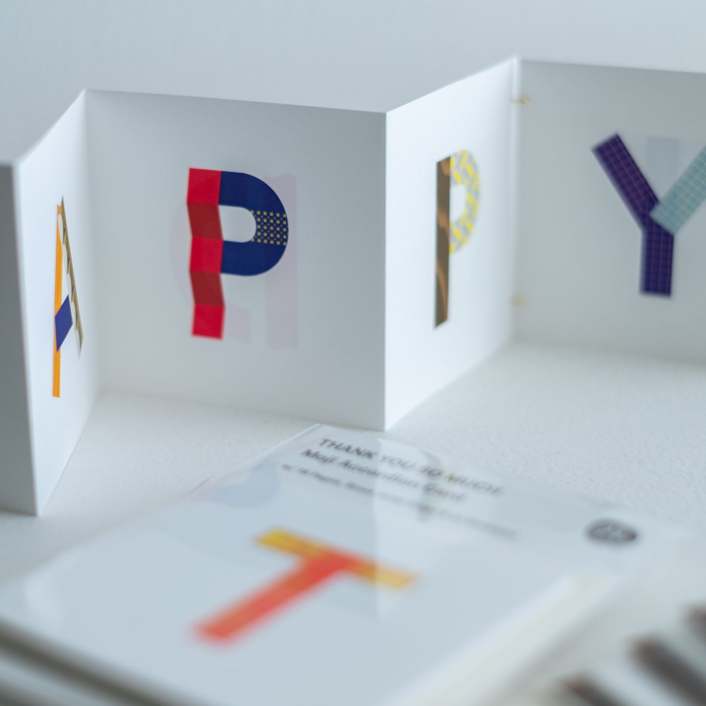 HAPPY BIRTHDAY Moji Accordion Card